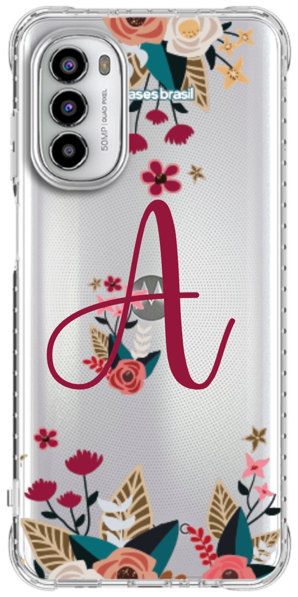 Capinha para Celular Flores com a Inicial