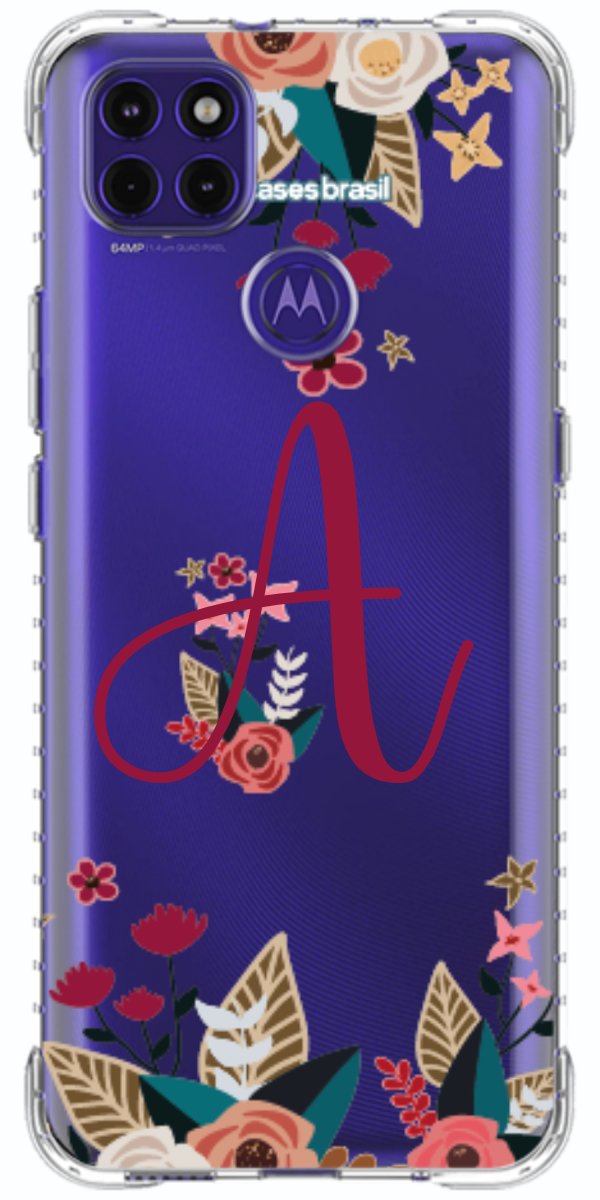 Capinha para Celular Flores com a Inicial