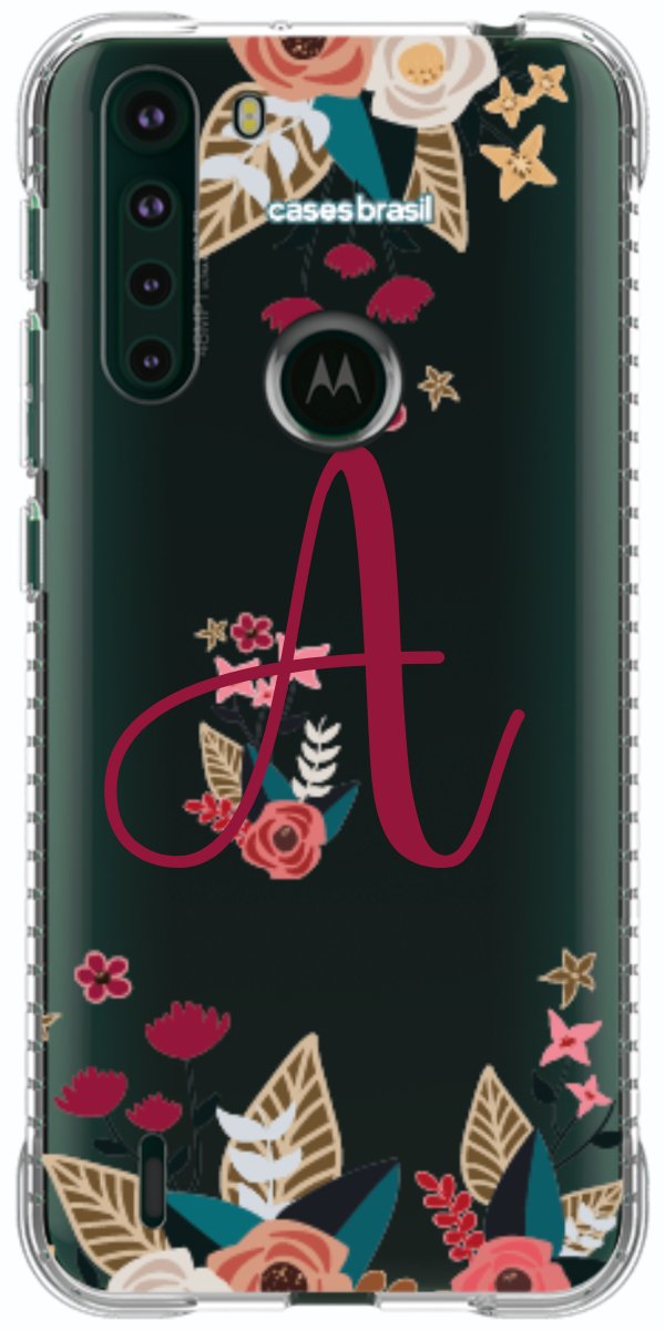 Capinha para Celular Flores com a Inicial