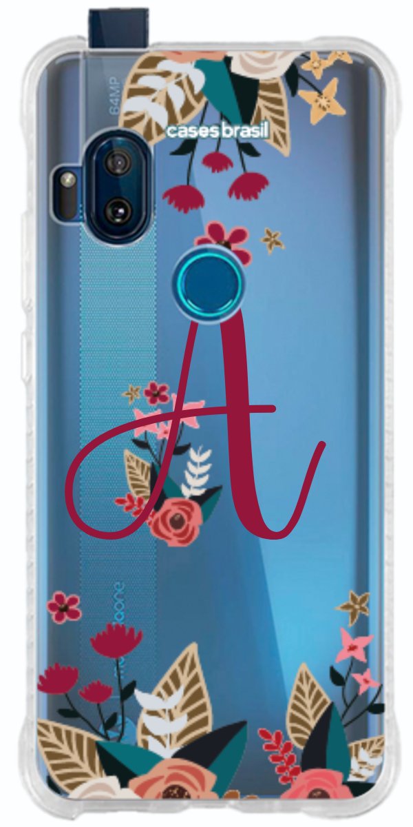 Capinha para Celular Flores com a Inicial
