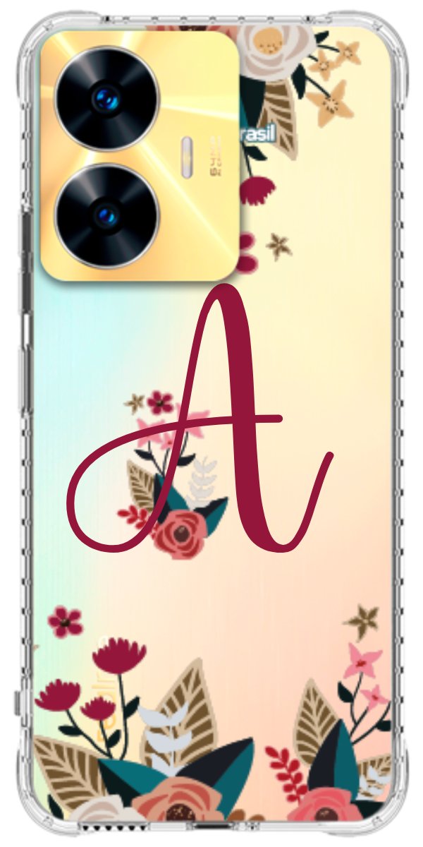 Capinha para Celular Flores com a Inicial