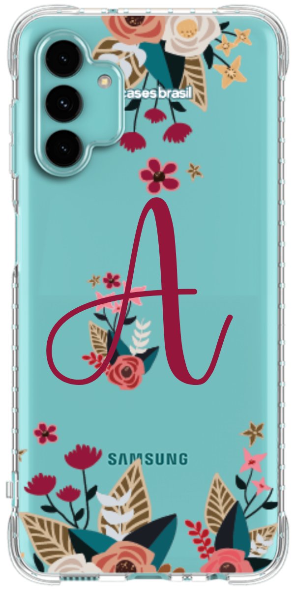 Capinha para Celular Flores com a Inicial