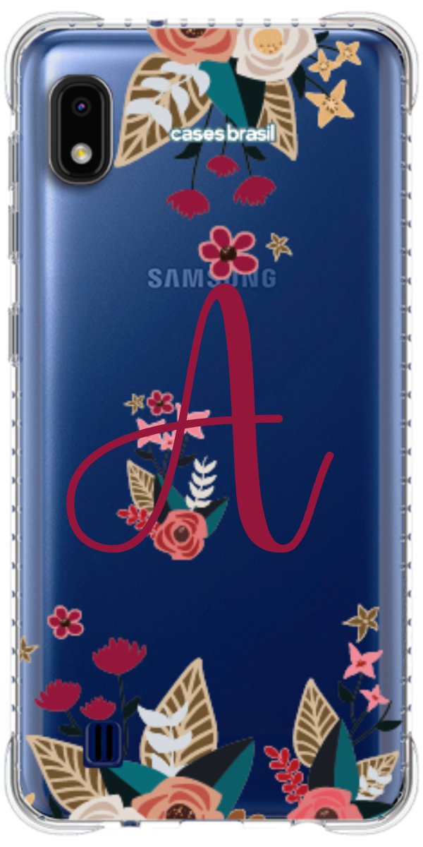 Capinha para Celular Flores com a Inicial