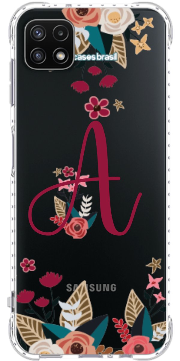 Capinha para Celular Flores com a Inicial