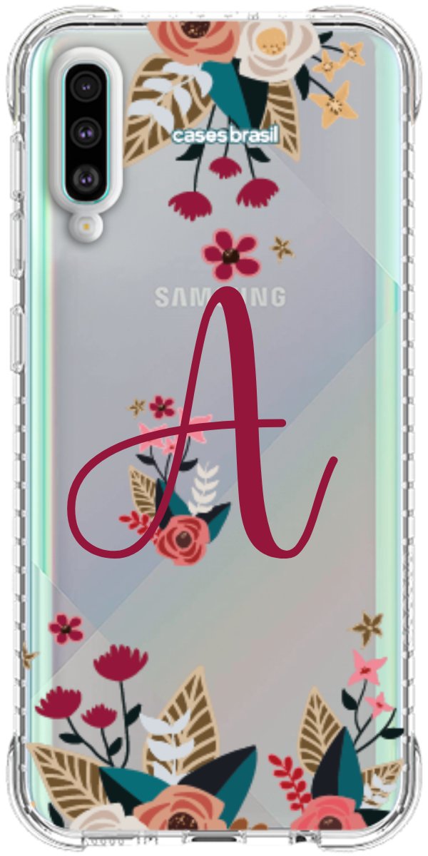 Capinha para Celular Flores com a Inicial