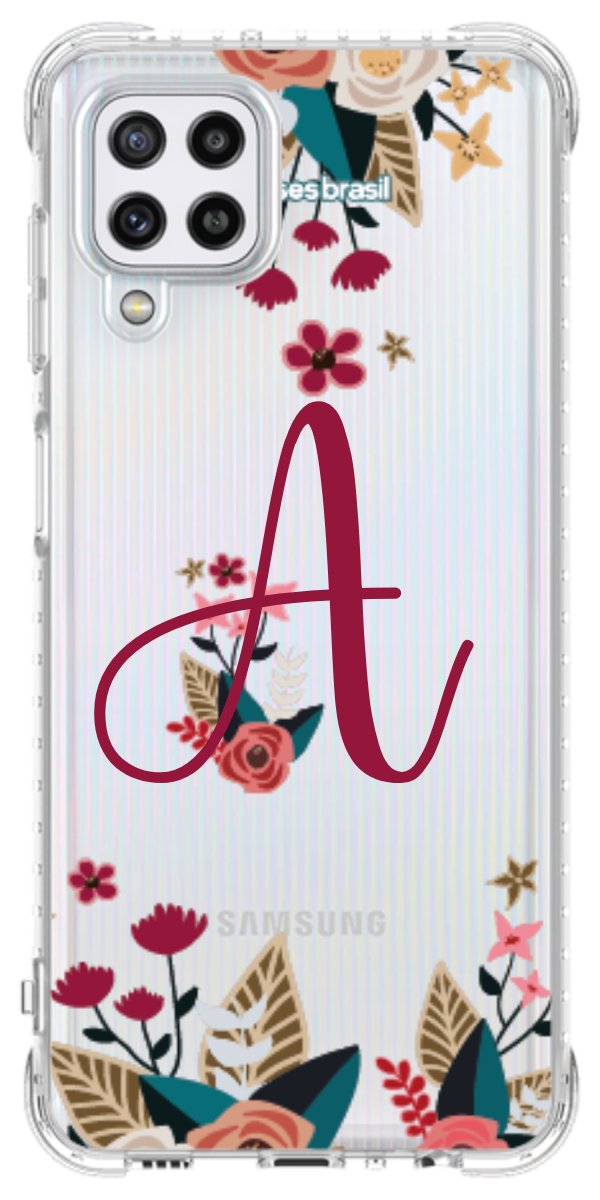 Capinha para Celular Flores com a Inicial