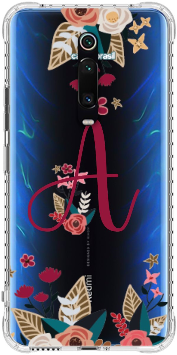 Capinha para Celular Flores com a Inicial