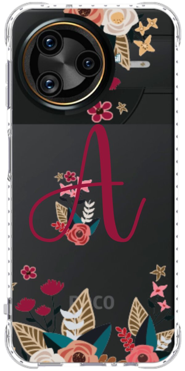 Capinha para Celular Flores com a Inicial