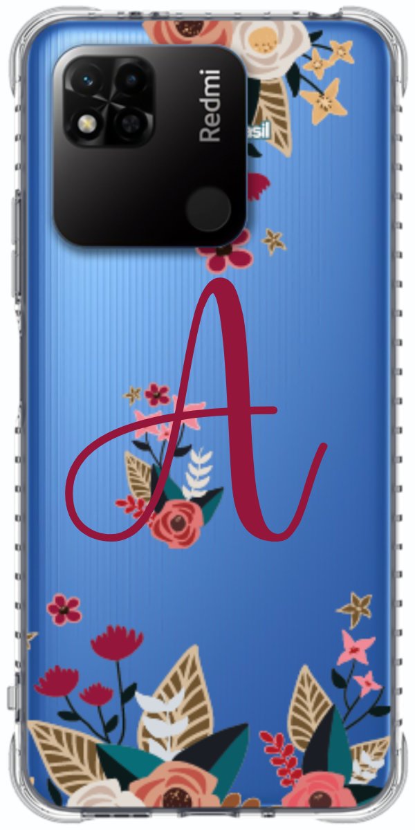 Capinha para Celular Flores com a Inicial