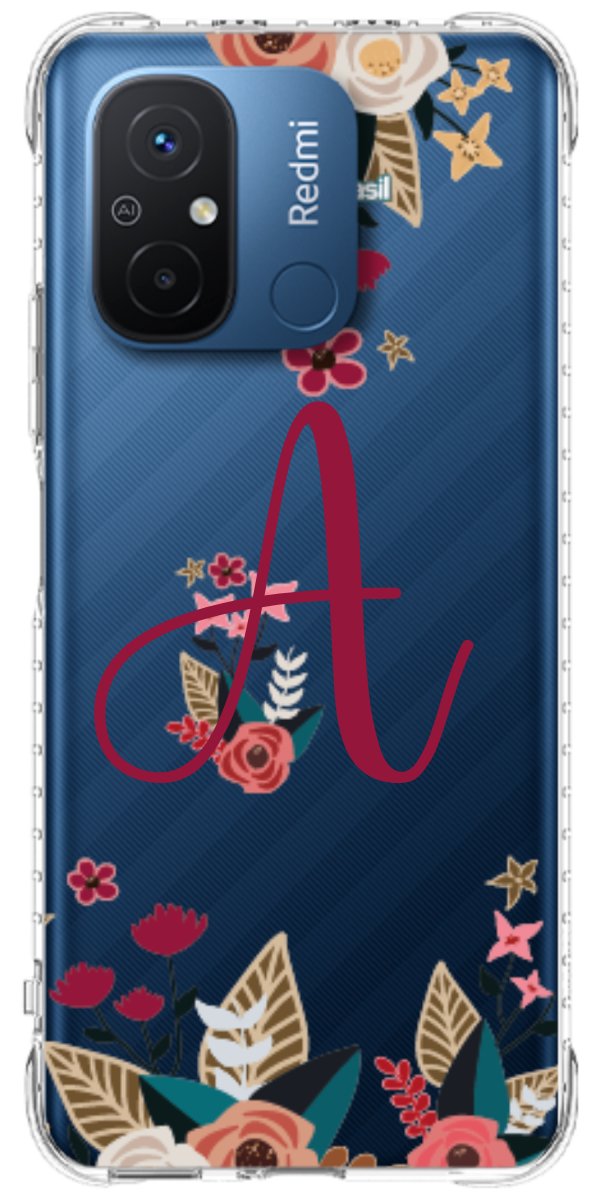 Capinha para Celular Flores com a Inicial