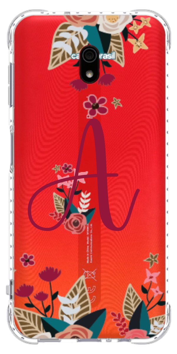Capinha para Celular Flores com a Inicial