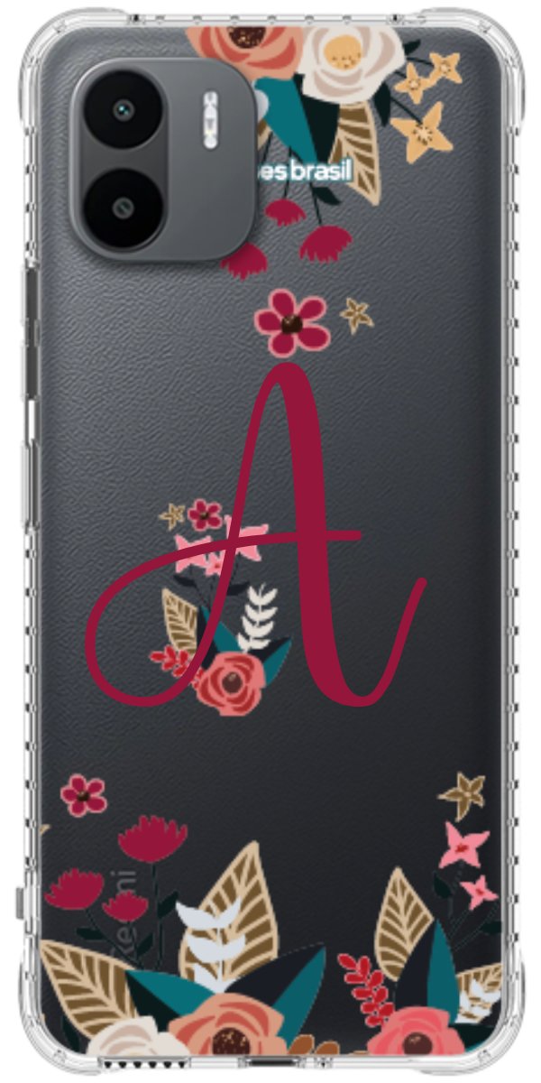 Capinha para Celular Flores com a Inicial