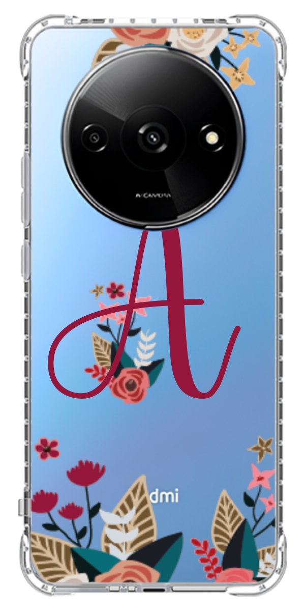 Capinha para Celular Flores com a Inicial