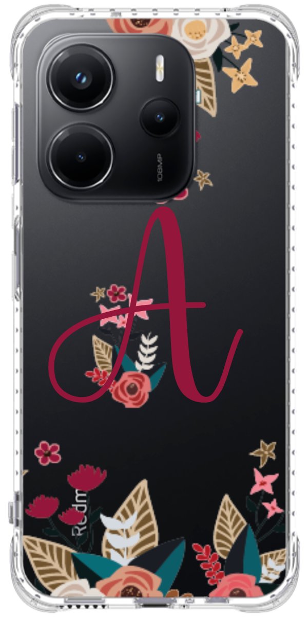 Capinha para Celular Flores com a Inicial
