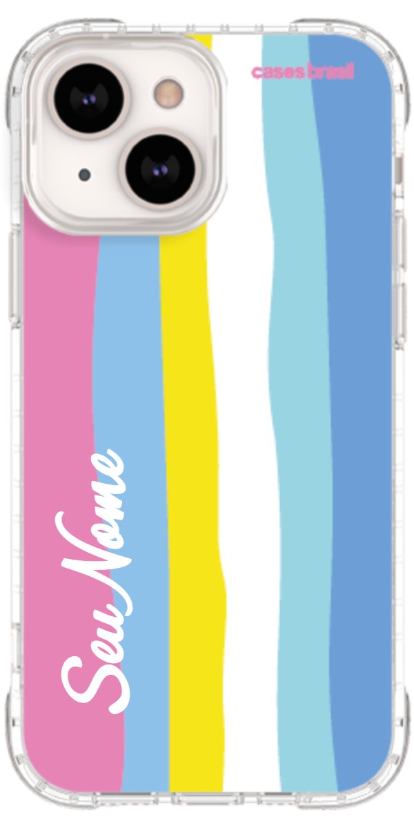 Capinha para Celular Arco-íris Vertical Colorido