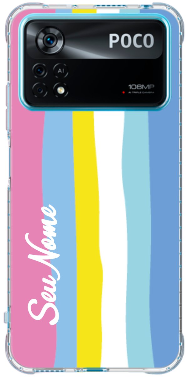 Capinha para Celular Arco-íris Vertical Colorido