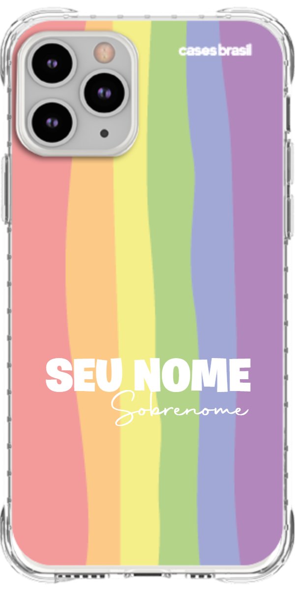 Capinha para Celular Arco-íris Vertical Sobrenome