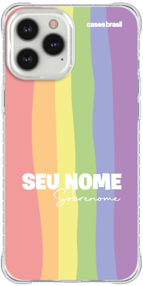 Capinha para Celular Arco-íris Vertical Sobrenome