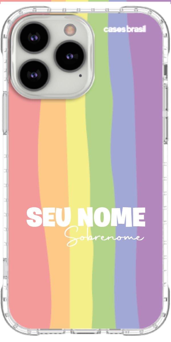 Capinha para Celular Arco-íris Vertical Sobrenome