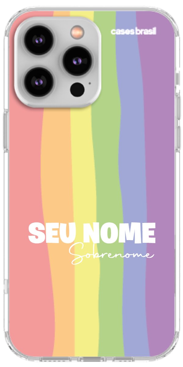 Capinha para Celular Arco-íris Vertical Sobrenome
