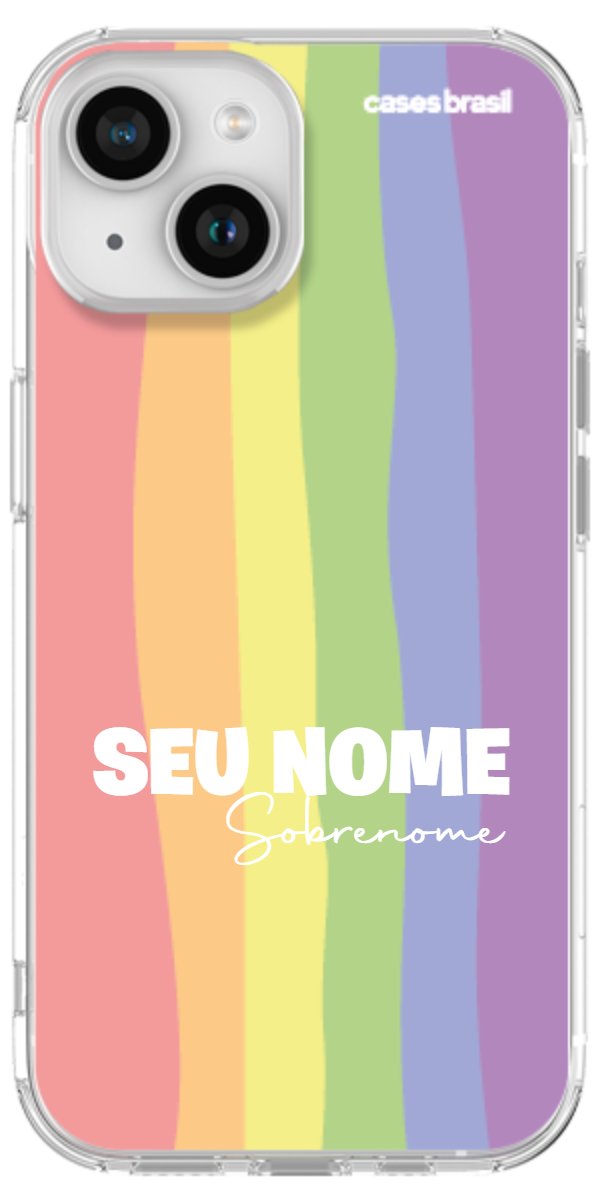 Capinha para Celular Arco-íris Vertical Sobrenome