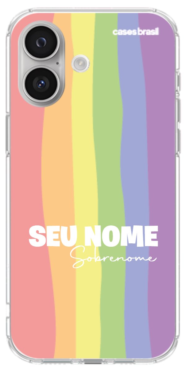 Capinha para Celular Arco-íris Vertical Sobrenome