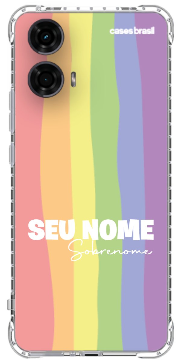 Capinha para Celular Arco-íris Vertical Sobrenome