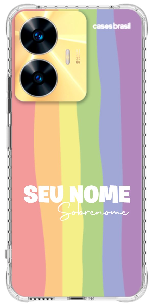 Capinha para Celular Arco-íris Vertical Sobrenome