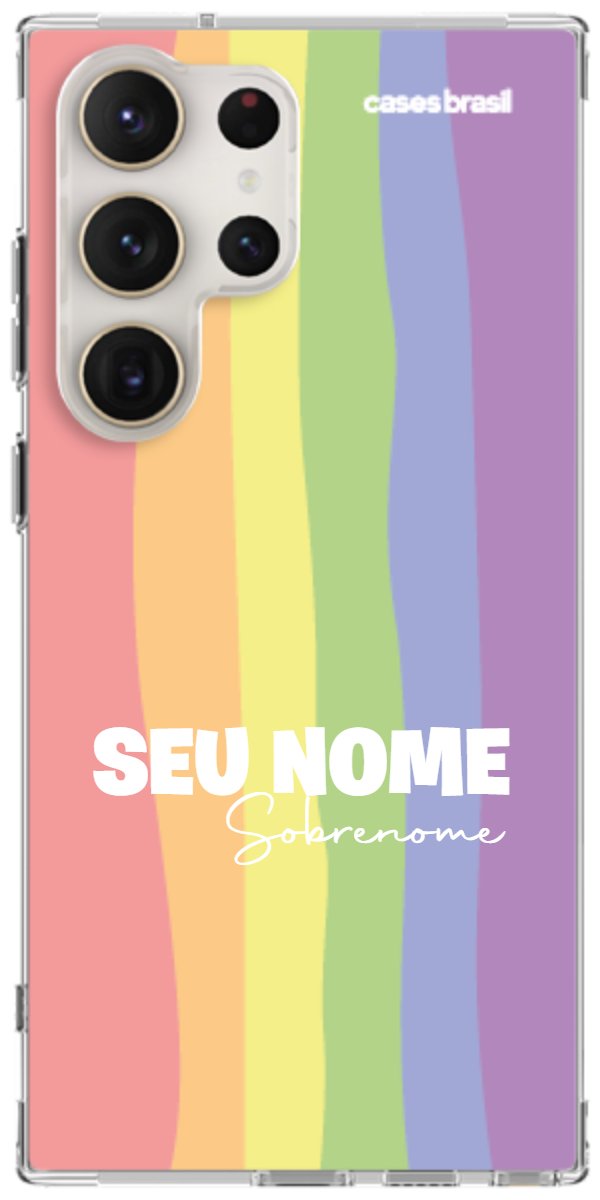 Capinha para Celular Arco-íris Vertical Sobrenome