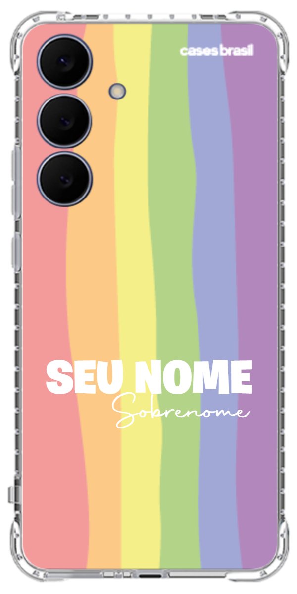 Capinha para Celular Arco-íris Vertical Sobrenome