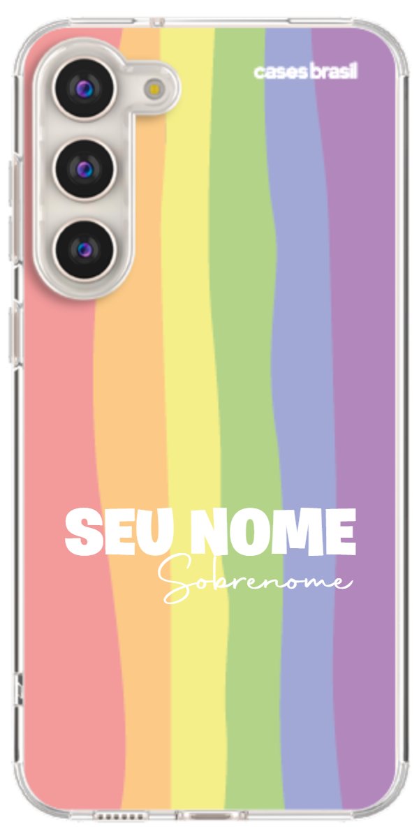 Capinha para Celular Arco-íris Vertical Sobrenome