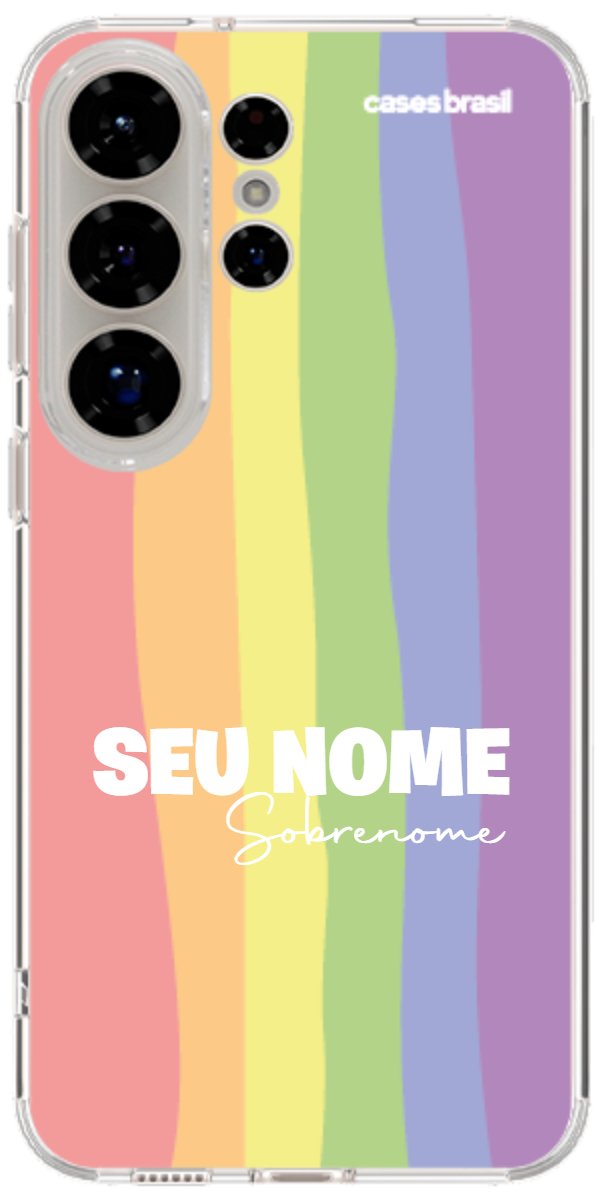 Capinha para Celular Arco-íris Vertical Sobrenome