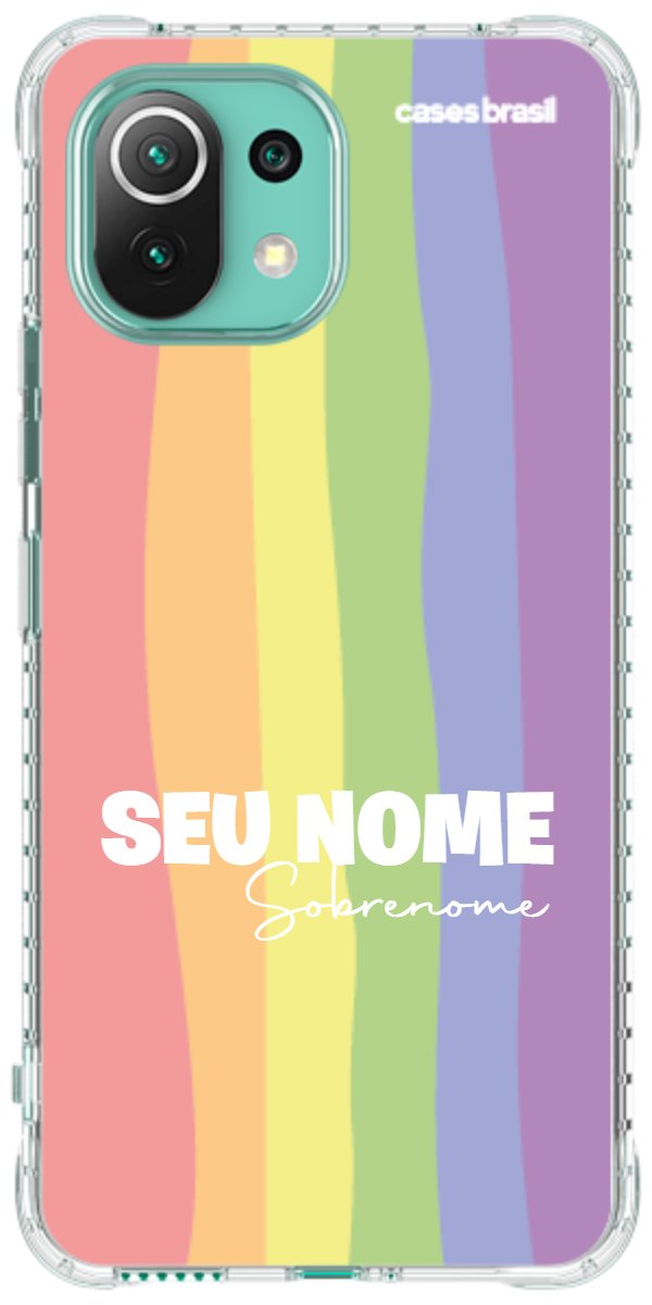 Capinha para Celular Arco-íris Vertical Sobrenome