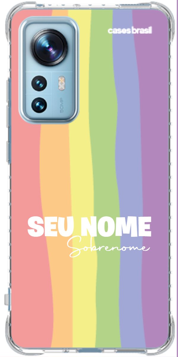 Capinha para Celular Arco-íris Vertical Sobrenome