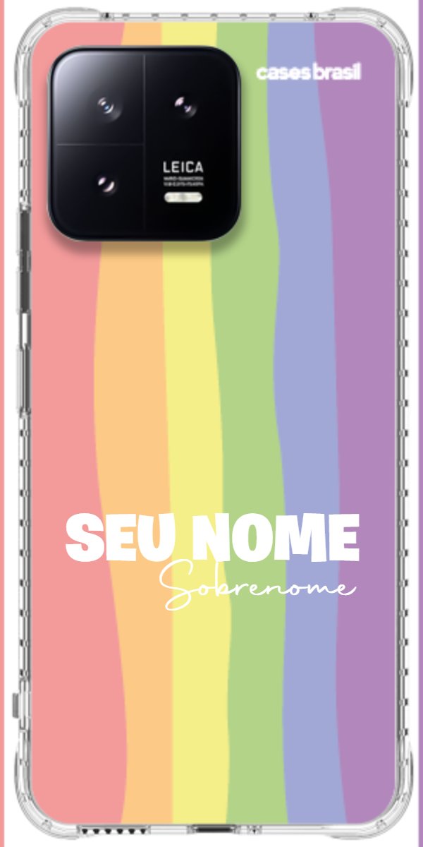 Capinha para Celular Arco-íris Vertical Sobrenome