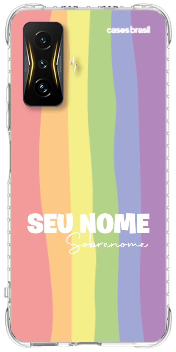 Capinha para Celular Arco-íris Vertical Sobrenome