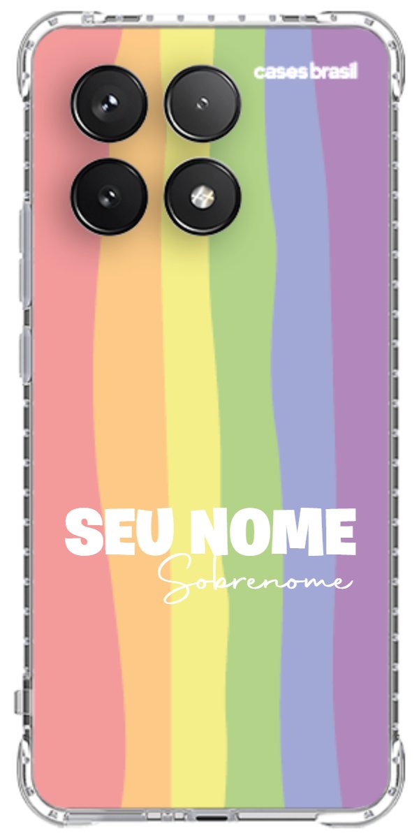 Capinha para Celular Arco-íris Vertical Sobrenome
