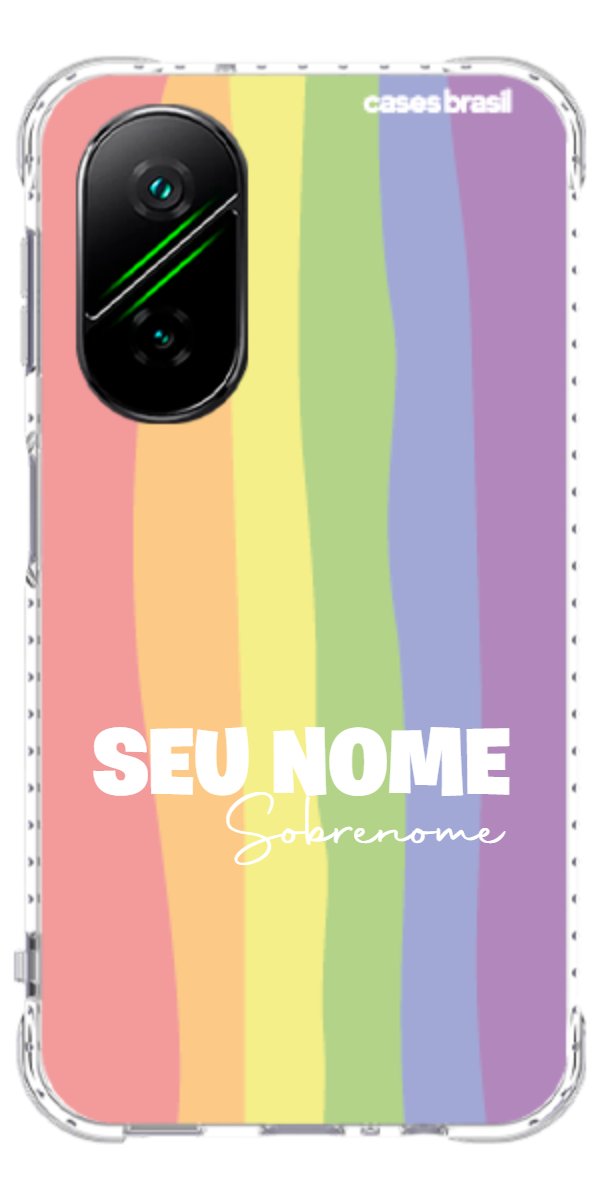 Capinha para Celular Arco-íris Vertical Sobrenome