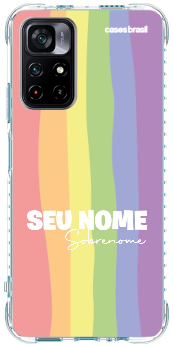 Capinha para Celular Arco-íris Vertical Sobrenome
