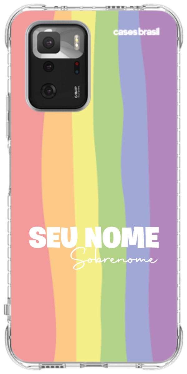 Capinha para Celular Arco-íris Vertical Sobrenome