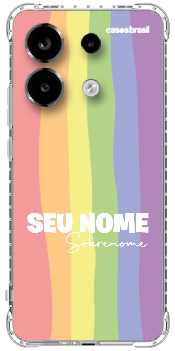 Capinha para Celular Arco-íris Vertical Sobrenome