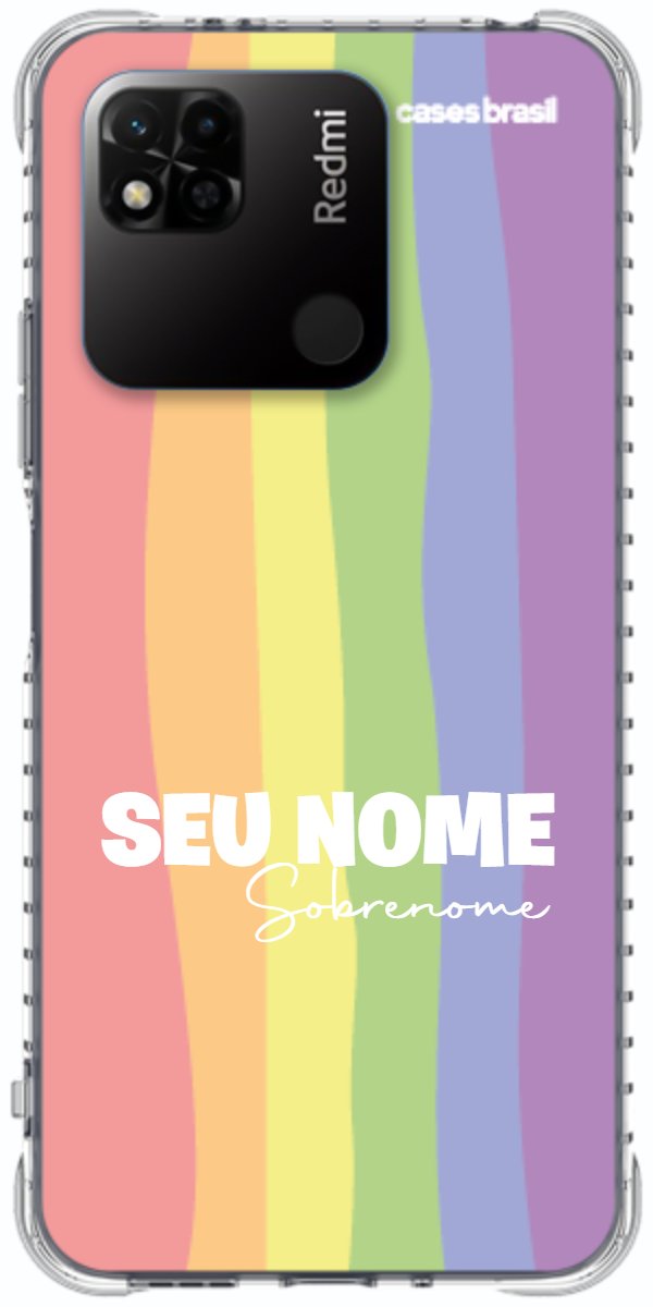 Capinha para Celular Arco-íris Vertical Sobrenome