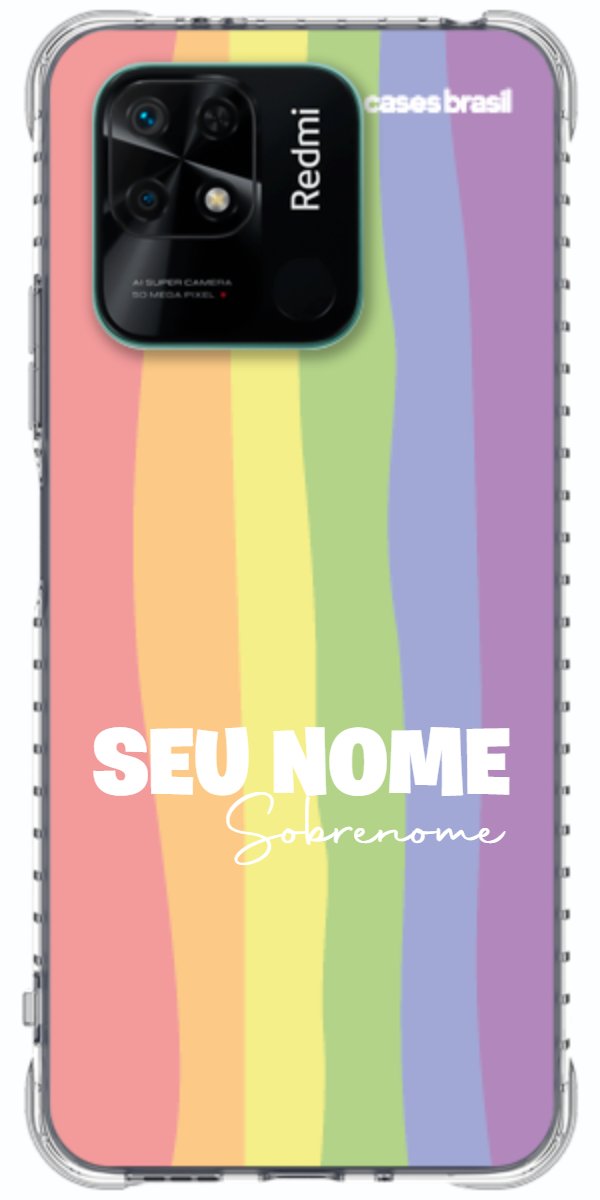 Capinha para Celular Arco-íris Vertical Sobrenome