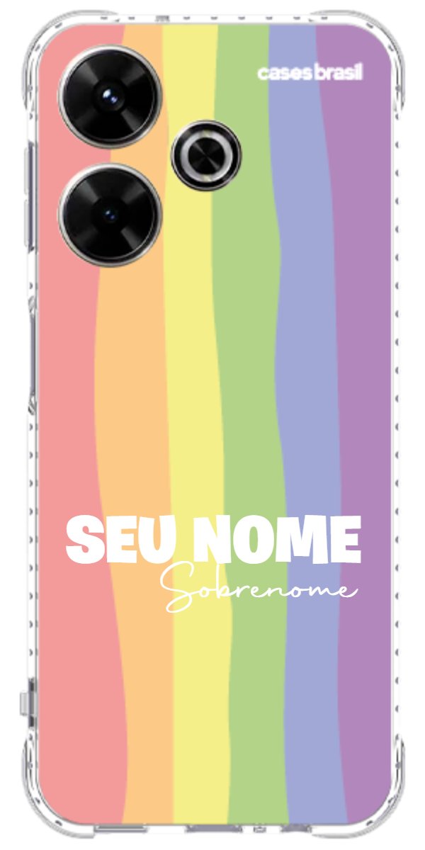 Capinha para Celular Arco-íris Vertical Sobrenome