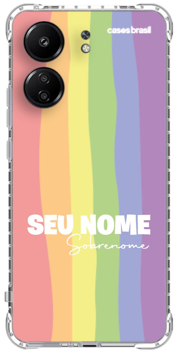 Capinha para Celular Arco-íris Vertical Sobrenome