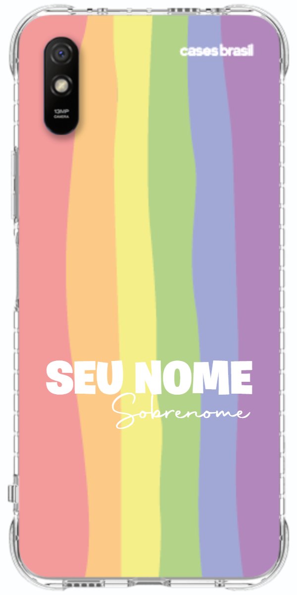 Capinha para Celular Arco-íris Vertical Sobrenome