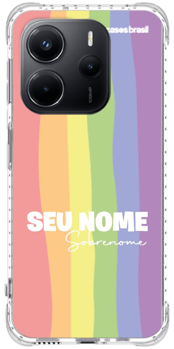 Capinha para Celular Arco-íris Vertical Sobrenome