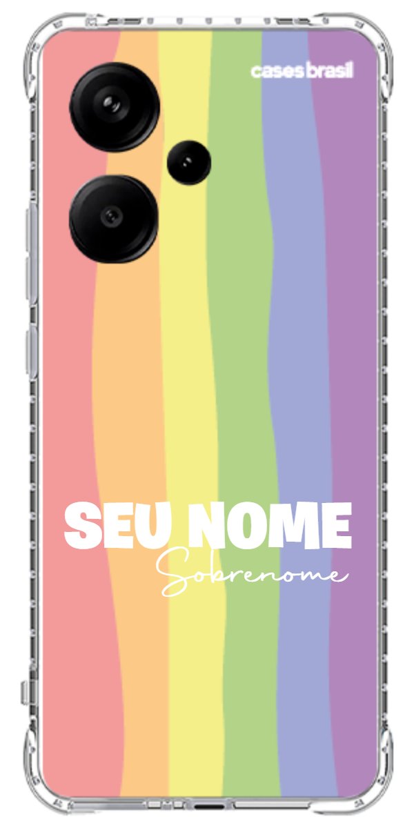 Capinha para Celular Arco-íris Vertical Sobrenome