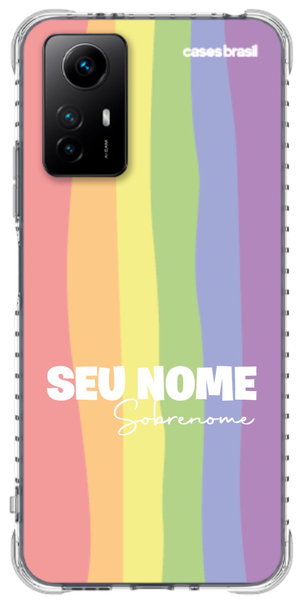 Capinha para Celular Arco-íris Vertical Sobrenome