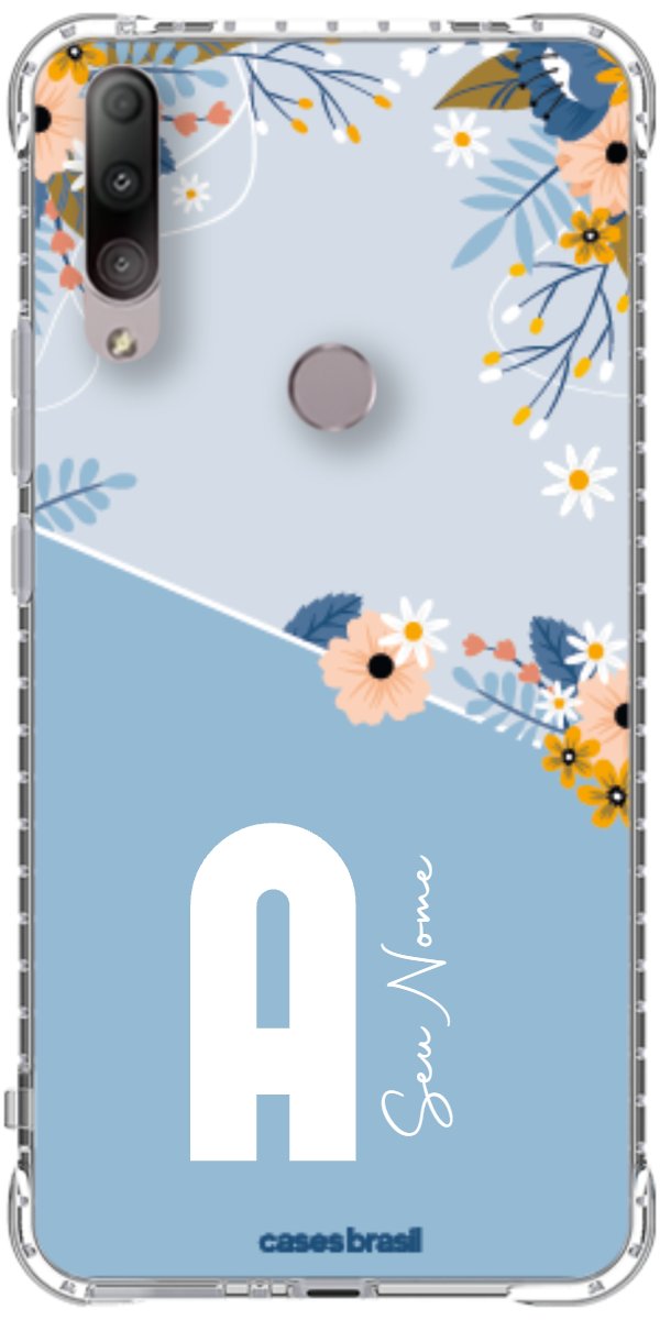 Capinha para Celular Ramo de Flores Azul